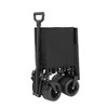 INFURNIC Wheelbarrows And Lawn Carts Heavy Duty Folding Utility Yard Cart, Beach Wagon Lawn Cart With Big Wheels, Black, 20.87"*42.91"*32.68" - 2 of 4