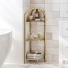 3-Tier Corner Shelf Stand,gold - 3 of 4