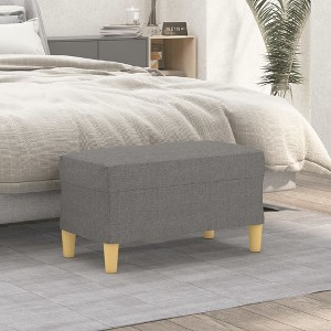 vidaXL Bench Dark Gray 27.6 in.x13.8 in.x16.1 in. Fabric - 1 of 4