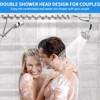 Garvee Dual Shower Head for Couples with Handheld, Tandem Shower System Featuring 6-Spray Modes Handheld & 360° Adjustable Rainfall Showerhead - 3 of 4