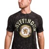 Harry Potter Gryffindor Varsity Men's Blue Vintage Mineral Wash Crew Neck Short Sleeve T-shirt - 4 of 4