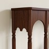 Brown Solid Wood Console Table With Arch Design - 2 of 4
