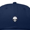 Dalix Lil Alien Embroidered Cotton Cap Outdoor Space Nature Dad Hat Mens - 2 of 4