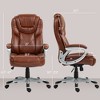 High Back Desk Chair with Swivel Wheels, Tilt Function, Executive Office Chair with Cushion & Adjustable Height - 3 of 4