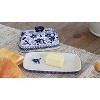 Blue Rose Polish Pottery M074 Manufaktura Butter DIsh - 2 of 3