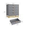 Zstar Bedroom Dressing Table, 4 Drawer Dresser with Metal Legs - 2 of 4