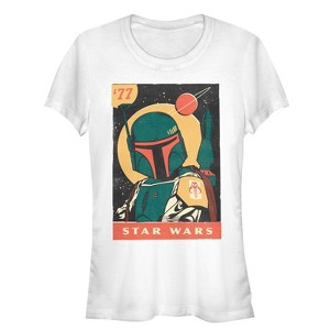 Juniors Womens Star Wars Vintage Boba Fett Poster T-Shirt - 1 of 3