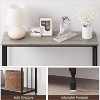 Narrow Console Table with Engineered Wood Shelf and Metal Frame, Small Entryway Sofa Table for Living Room, Foyer, Bedroom, Behind Couch - 3 of 4