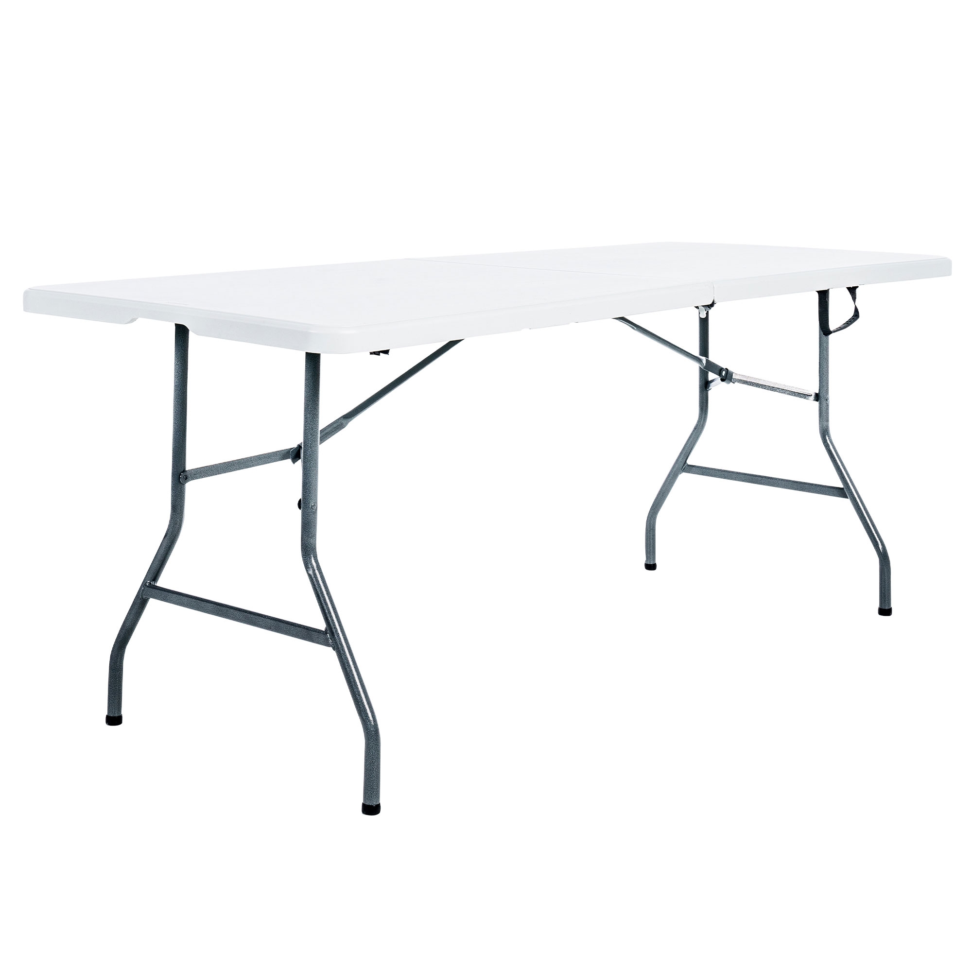 Fold-In-Half Table: 6 Foot, White