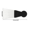 Unique Bargains Women's Metal Hair Pick Afro Comb Hairdressing Styling Tool 5.98"x2.60" Black 2Pcs - 3 of 4