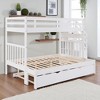 Convertible Twin Over Twin or Twin Over Full Bunk Bed with Trundle, Storage Drawers, Shelves, and Staircase, Pine Wood Frame - 4 of 4