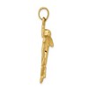 Black Bow Jewelry 14k Yellow Gold Large Anchor with Dolphin Pendant - 2 of 4