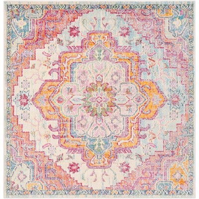 light blue/fuchsia