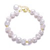 Guili Gold Plated Sterling Silver Bracelet Adorned with Freshwater Pearls for a Timeless and Sophisticated Jewelry Accent and Elegance - 2 of 3