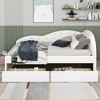 Whisen PU Upholstered Tufted Daybed with Cloud Shaped Guardrail - image 2 of 4