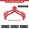 Log Tongs, Log Lifting Tongs Heavy Duty Grapple Timber Claw, Claw Lumber Skidding Tongs Logging Grabber, Timber Claw Hook, Red - 2 of 4