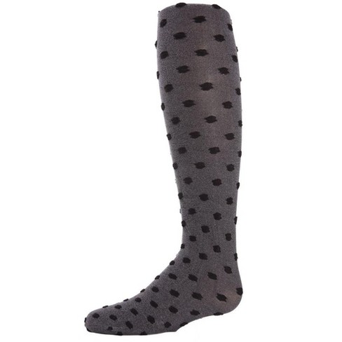 Memoi Girls' Dots for Tots Flocked Opaque Tights - image 1 of 1