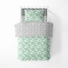 Bacati - Clouds in the City Mint/Gray 4 pc Toddler Bedding Set - 4 of 4