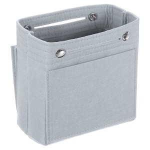 Unique Bargains Portable Makeup Bags and Organizers Encrypted Felt Purse Insert 6.7 x 3.9 x 6.3 Inch - 1 of 4