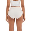 INSPIRE CHIC Women's High-Waisted Full-Coverage Underwear Wave Trim No Trace Briefs - 2 of 4
