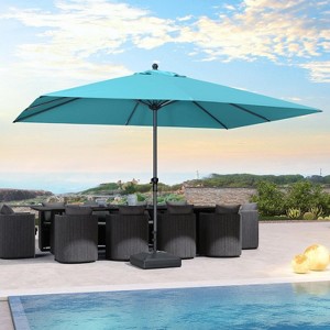 PURPLE LEAF Patio Umbrella Outdoor Table Umbrella Aluminum Frame Market Umbrella Sun Umbrella with 8 Sturdy Ribs - 1 of 4