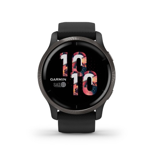 Garmin Venu Smartwatch - Slate Bezel With Black Case And Silicone Band : Target