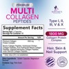 Multi Collagen Supplement, Type I, II, III, V, X Collagen Pills, Collagen Supplements, Hair, Skin, Nail & Joint - 180 Capsules By Nature's Nutrition - 2 of 4