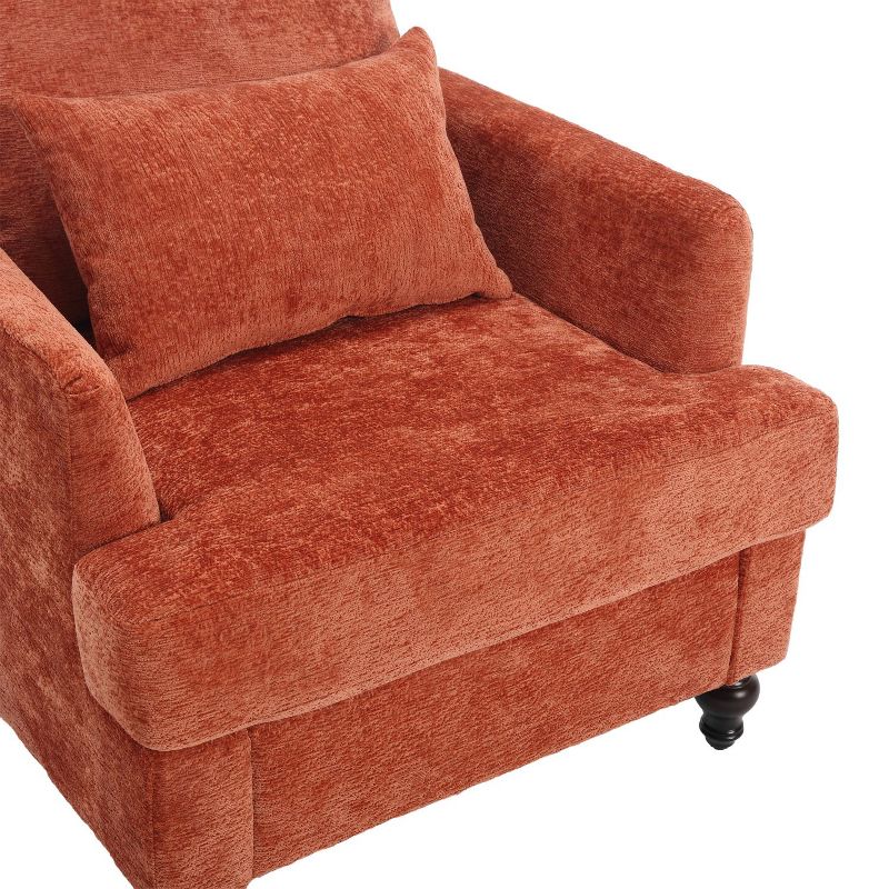 Deja Wood Frame Chenille Accent Chair, Modern Armchair for Living Room - Maison Boucle, 5 of 11