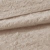 Sapphtopaz Bedding Comforter Set Classic Solid Color with Patterned Quilting Quilt Set - 2 of 4