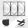LuxenHome 3 Pieces Black Metal Rectangular Wall Mirror Set, Large Vanity Mirror for Bathroom Bedroom, Black Decor Mirror Wall for Entryway - 3 of 4