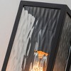 ALOADECOR H13" 1-Light Modern Black Outdoor Wall Sconce with Water Glass and Dusk to Dawn Sensor  Light Fixture for Garage Patio（2 PACK） - 4 of 4