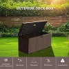 80-gallon lockable resin deck box, waterproof outdoor storage box, suitable for patio furniture,pool accessories, Brown, Injection molded - 2 of 4