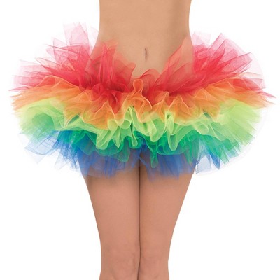 Adult Tutu Rainbow Ballet Halloween Costume One Size