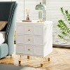 Hommoo 3-Drawer Nightstand White - 4 of 4