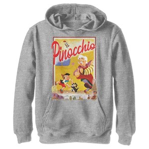 Boy's Pinocchio Retro Storybook Cover Pull Over Hoodie - 1 of 4
