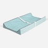 Bacati - Herringbone Quilted Muslin Changing Pad Cover Aqua - 3 of 4