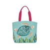 Mina Victory Handbag Sequin Sea Turtle 22" x 15" x 6" Beach Bag with Matching Clutch Turquoise - 4 of 4