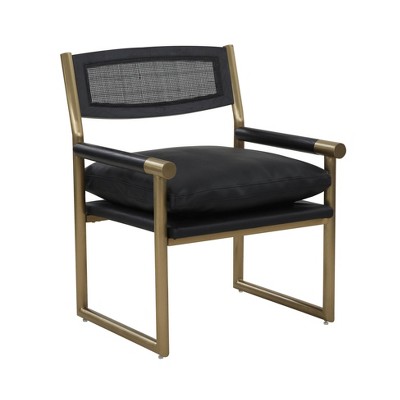 TOV Furniture Harlow Performance Vegan Leather Armchair in Black