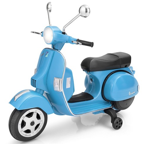 Kids Vespa Scooter 6v Rechargeable Ride W/training :