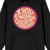 Willy Wonka & the Chocolate Factory Circular Logo Women's Black Graphic Hoodie - 2 of 3