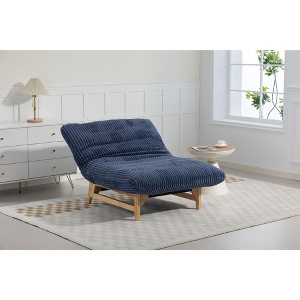 ORRD Corduroy Bean Bag Chair for Adults with Backrest, Large Accent Armless Sofa with High-Density Sponge Filling for Living Room, Bedroom,White - 1 of 4