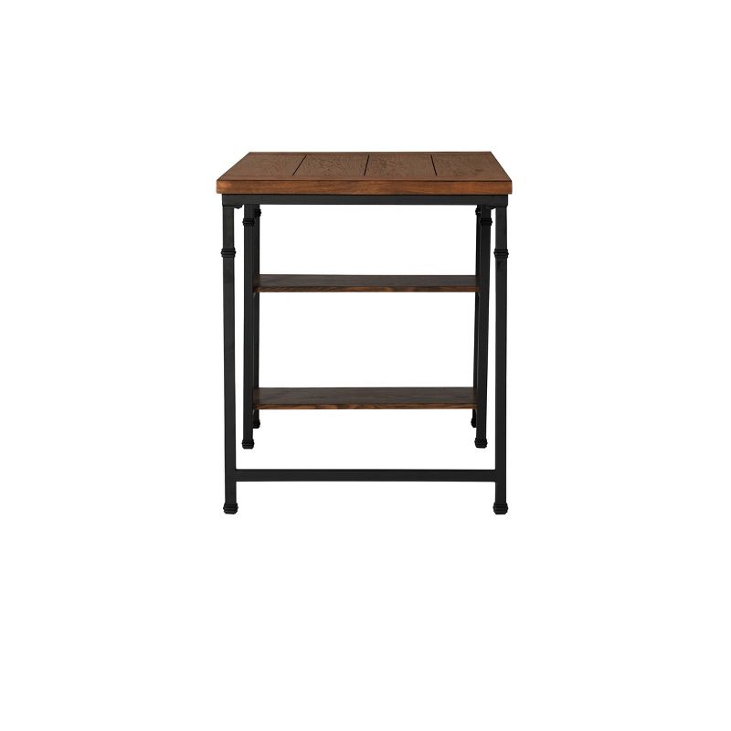 Austin Industrial 2 Shelf Desk Brown - Linon, 4 of 11