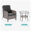 Sonkuki 3 Pieces Outdoor Patio Furniture Sets, Rattan Chair with Table Wicker Set for Backyard Porch, Garden, Poolside, Balcony - 3 of 4