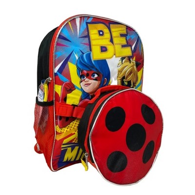 Miraculous Ladybug 16" Backpack with Round Lunch Bag