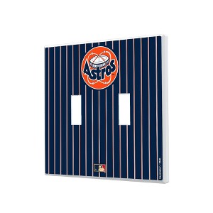MLB Cooperstown West Teams Pinstripe Hidden-Screw Light Switch Plate for Double Toggle - 1 of 4