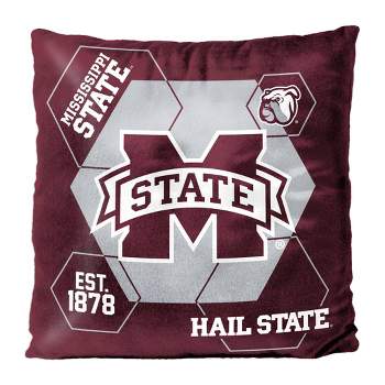 NCAA Mississippi State Bulldogs Velvet Pillow - Officially Licensed, Decorative, Comfortable, Square Shape, Multicolored, Polyester Fill