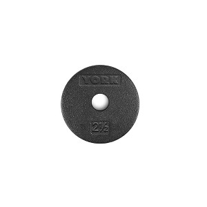 York Barbell Standard Flat Pro Cast Iron Weight Plate Pancake Plate Durable Strength Training for Dumbbells and Home Gym Equipment - 1 of 1