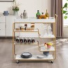 NicBex Mobile Kitchen Island Cart Multifunctional Kitchen Carts on Wheels with Storage with 6-Tier Shelves for Dining Rooms, Gold - 3 of 4