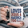 Loves Jesus and America Too Mug, Patriotic Gift for Proud Americans| OrnamentallyYou - 3 of 4