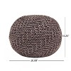 NicBex Modern 20 x 20 Inch Round Knitted Cotton Bean Bag Chair for Adults, Pouf with Diagonal Texture for Living Room, Bedroom - 2 of 4